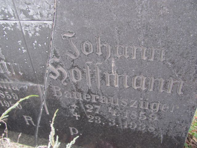 Johann Hoffmann 1859 Korfantów - Grobonet - Wyszukiwarka osób pochowanych