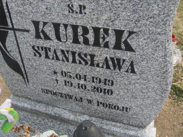 Stanisława Kurek 1949 Korfantów - Grobonet - Wyszukiwarka osób pochowanych