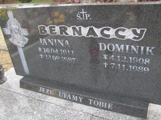Janina Bernacka 1911 Korfantów - Grobonet - Wyszukiwarka osób pochowanych