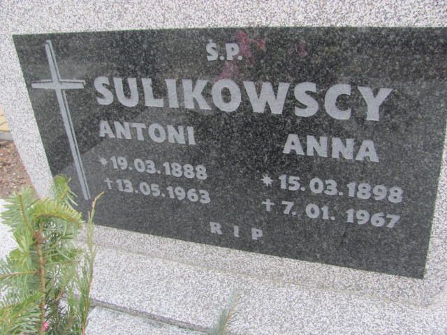 Anna Sulikowska 1898 Korfantów - Grobonet - Wyszukiwarka osób pochowanych