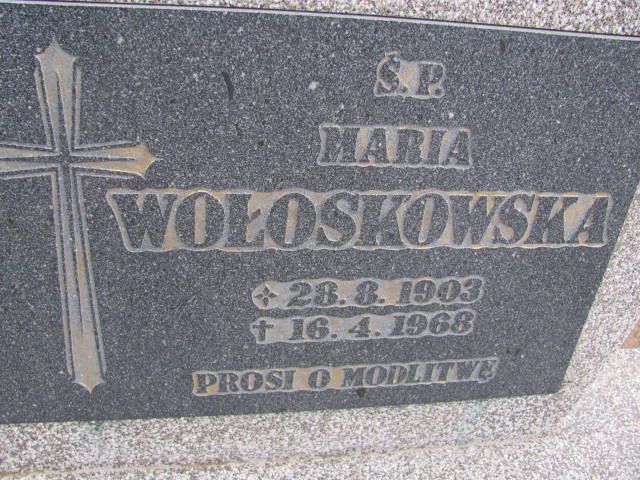 Maria Wołoskowska 1903 Korfantów - Grobonet - Wyszukiwarka osób pochowanych